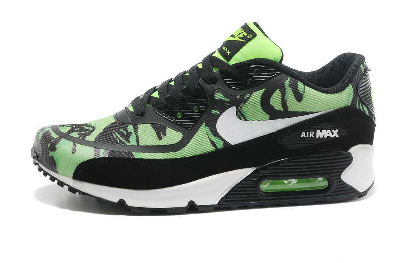 Nike Air Max 90 Chaussures Hommes pre TAPE fluorescence Noir Blanc (4)